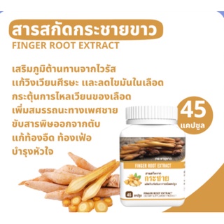 ภาพขนาดย่อของภาพหน้าปกสินค้ากระชายขาว สกัด finger root extract 290 mg 45 เเคปซูล เพิ่มภูมิคุ้มกัน EXP 27/07/2024 จากร้าน pumpnoi232 บน Shopee