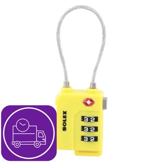 กุญแจรหัส SOLEX TSA 33W 31 MM สีเหลือง