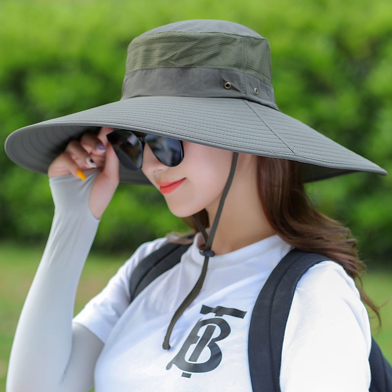 ราคาและรีวิวหมวกปีกกว้างหมวกกันแดดหมวกป้องกันรังสียูวีสไตล์เกาหลี