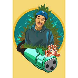 โปสเตอร์ Wiz Khalifa วิซ คาลิฟา Poster แร็ปเปอร์ Rapper Hiphop ฮิปฮอป โปสเตอร์ รูปภาพ ตกแต่งผนัง Music ตกแต่งบ้าน