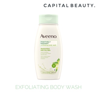 AVEENO Positively Radiant Exfoliating Body Wash With Moisture-Rich Soy Complex