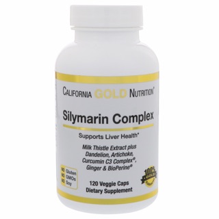 California Gold Nutrition, Silymarin Complex, Milk Thistle Extract Plus, 300 mg, 120 Veggie Caps