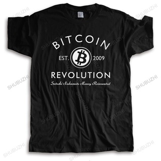 [S-5XL] เสื้อยืดแขนสั้น ผ้าฝ้าย แบบนิ่ม พิมพ์ลาย Bitcoin Revolution BTC แฟชั่นฤดูร้อน สําหรับผู้ชาย