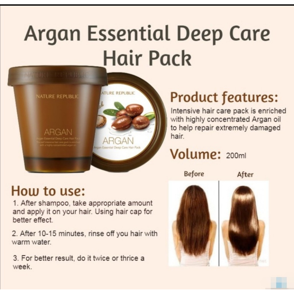เทสเตอร์-5ซอง-nature-republic-argan-essential-deep-care-hair-pack-15ml-5ซอง
