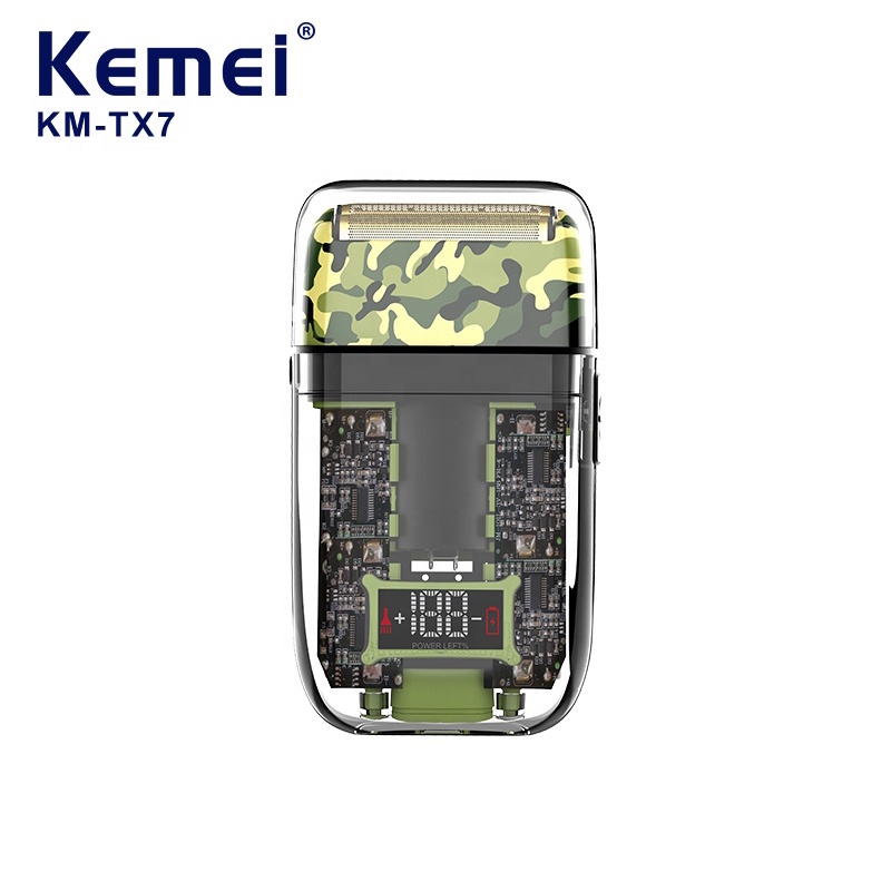 ภาพหน้าปกสินค้าKemei KM-TX7 เครื่องโกนหนวดไฟฟ้า ชาร์จ USB กันน้ํา สําหรับผู้ชาย ผู้ซื้อ 1 ชิ้น