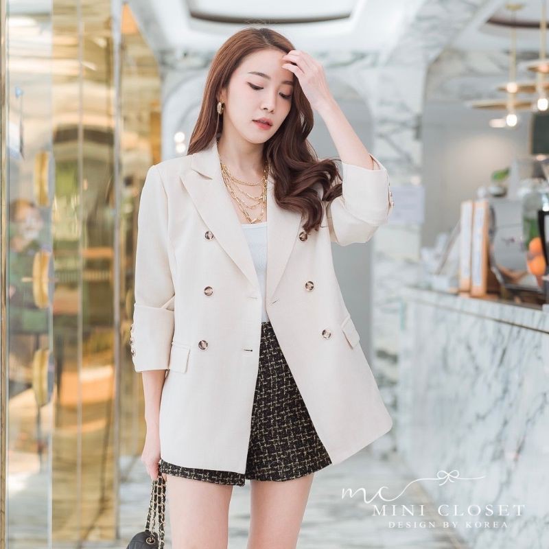 blazer-เสื้อคลุมทรงสูท-ยาวปิดสะโพก-minicloset