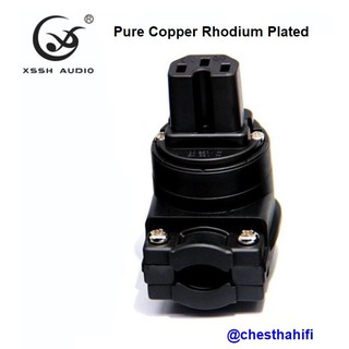 XSSH Audio รุ่น FI-12R  Pure Copper Rhodium Plated IEC Plug คุณภาพดีแบบ 90 องศา L-Shape
