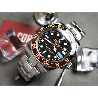 นาฬิกา OceanX VSMS-GMT551 (ออโต้ GMT ขอบRootbeer เรือนสตีลล้วน)