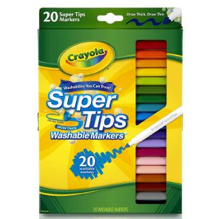 สินค้า Crayola สีเมจิกล้างออกได้20สี ซุปเปอร์ทิปส์ ( Crayola SuperTips )