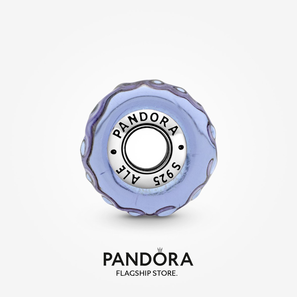 pandora-จี้แก้วมัราโน่-ลาเวนเดอร์-หยักได้-ของขวัญวันเกิด-สําหรับสุภาพสตรี-p825