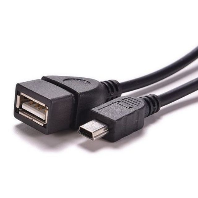 ภาพสินค้าสาย USB 2.0 Female to Mini USB Male Cable Adapter 5P OTG V3 และ V8 ความยาว 12cm เป็นสายเคเบิ้ลเชื่อมต่อข้อมูล จากร้าน b2cgadget บน Shopee ภาพที่ 2