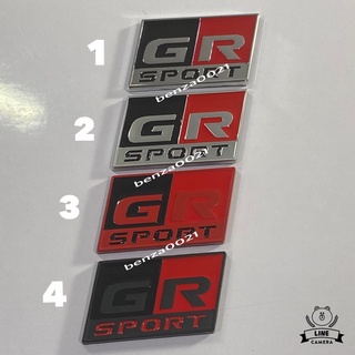 โลโก้* GR SPORT ขนาด 3.5 x 6.2 cm  งานโลหะ ติด Toyota ราคาต่อชิ้น