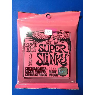 สายกีต้าร์ยี่ห้อ Ernie Ball รุ่น Super Slinky Guitar Strings
