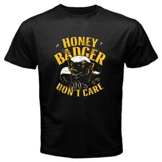 เสื้อยืดโอเวอร์ไซส์ใหม่เสื้อยืดพิมพ์ลาย Honey Badger Dont Care สําหรับผู้ชายสีดําขนาด Xs-3XlS-4XL
