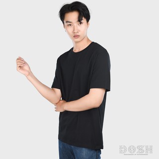 DOSH BASIC-T SHIRTS เสื้อยืด คอกลม แขนสั้น สีดำ FUMT5000-BL