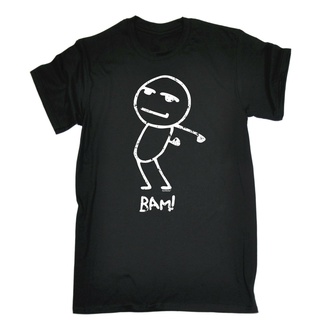 T-shirt  เสื้อยืดแฟชั่น ลายการ์ตูน Bam Stickman สไตล์ฮิปสเตอร์S-5XL