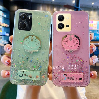 For VIVO V25 5G V25e Y16 Y35 2022 Y22 Y22S เคส Phone Case Starry Sky Sequins Luxury Rhinestones Cartoon Glitter Protective Soft Case Back Cover เคสโทรศัพท