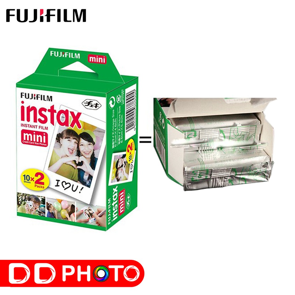 ภาพหน้าปกสินค้าFujifilm instax mini Polaroid ฟิล์มโพราลอยด์ 10 , 20 แผ่น สินค้าใหม่ ฟิล์มขอบขาว จากร้าน dd_photo บน Shopee