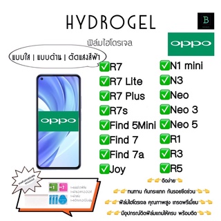 ฟิล์มกันรอยไฮโดรเจลออปโป้ เกรดพรีเมี่ยม พร้อมอุปกรณ์ติดฟิล์ม Hydrogel Oppo R7 R7Lite R7Plus R7s Find5mini Find 7 Joy  R5