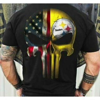 [S-5XL] เสื้อยืด พิมพ์ลาย Pittsburgh Steelers NFL Sport Champs สีดํา สไตล์วินเทจ สําหรับผู้ชาย