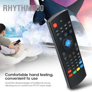 สินค้า Rhythm000 Mx3 2.4G เมาส์อากาศไร้สาย Motion Sensing อินฟราเรดควบคุมระยะไกลสําหรับทีวี Pc