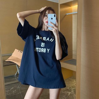 เสื้อยืดลําลอง ผ้าฝ้าย 100% แขนสั้น ทรงหลวม สไตล์เกาหลี แฟชั่นฤดูร้อน สําหรับสตรี