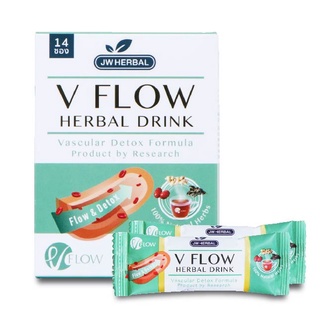 V Flow Herbal Drink สมุนไพร ล้างหลอดเลือด ลดความดัน ไขมันในเลือด เส้นเลือดตีบ  สารสกัดขิงพุทราจีนเห็ดหูหนูดำ จากงานวิจัย