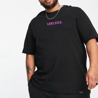 สินค้า Just Say Bad ® เสื้อไซส์ใหญ่ 3XL 4XL รุ่น Lovesick  สีดำ (ลิขสิทธิ์ของแท้) ใส่ได้ทั้ง ชาย หญิง เสื้อยืดคนอ้วน  BS