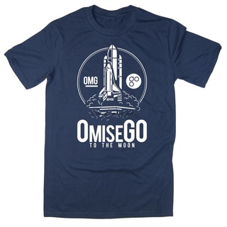 เสื้อยืดพิมพ์ลายแฟชั่น Omisego To The Moon เสื้อยืด - BTC $OMG Bitcoin Crypto - 6 สี