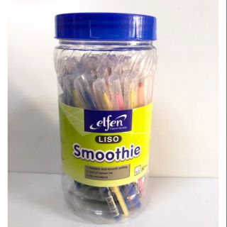 เอลเฟ่นปากกาลูกลื่น​ smoothie สีน้ำเงิน​ 50ด้าม/กระบอก