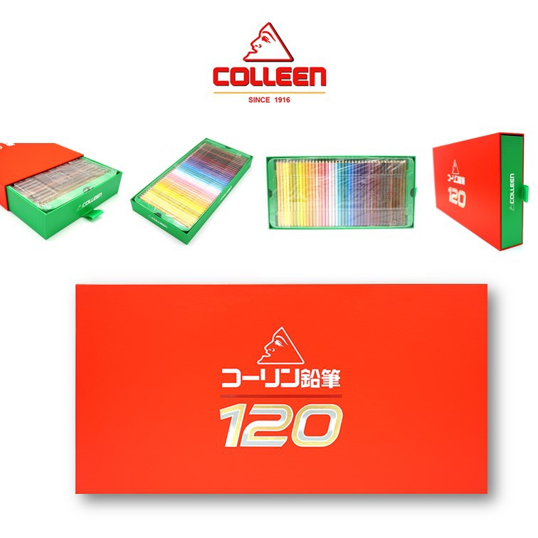 ภาพหน้าปกสินค้าดินสอสีไม้ ตราคอลลีน Colleen 120 สี 120 แท่ง พร้อมกล่องแบบลิ้นชัก (Pencil colours) สีไม้คอลลีน 120 สี สีไม้ 120