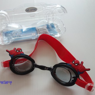แว่นตาว่ายน้ำ สำหรับเด็กผู้ชายวัย 2-7 ขวบ ลาย spiderman