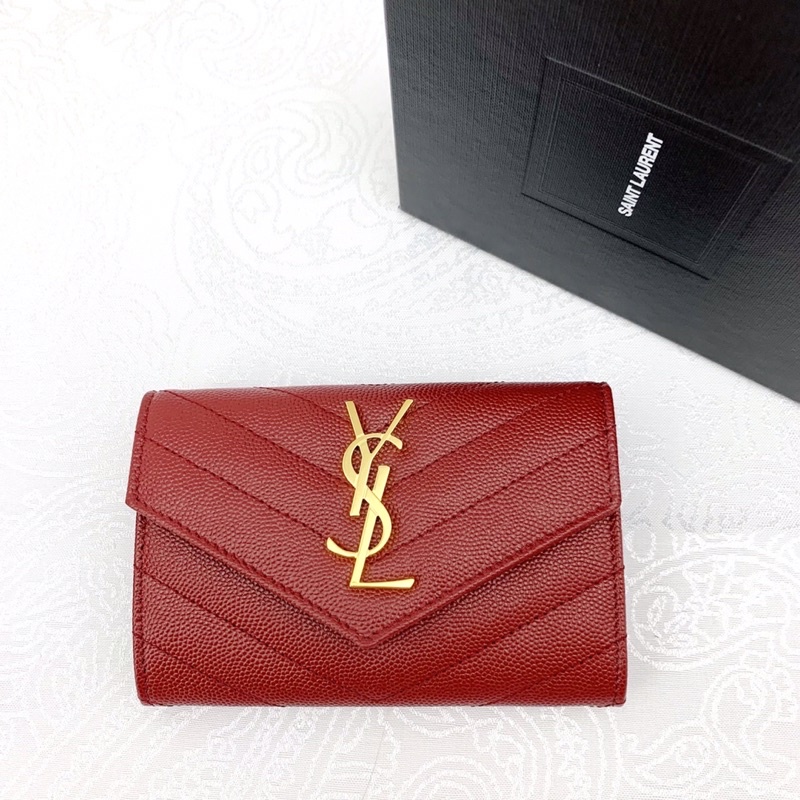 ysl-card-holder-grey-ghw-red-ghw-หนังคาเวียร์-สีเทา-สีแดง