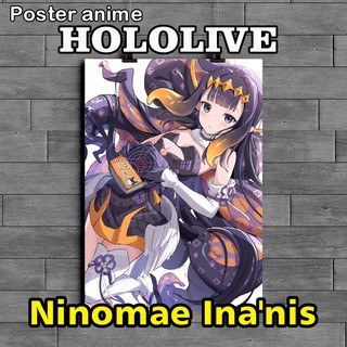 โปสเตอร์ ลายการ์ตูนอนิเมะ HOLOLIVE Ninomae Inanis uk a3+ คุณภาพสูง