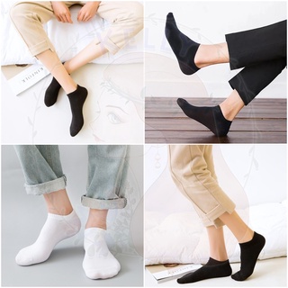 ถุงเท้าข้อสั้น ผลิตจากคอตตอน100% ใส่สบาย สีพื้น เนื้อผ้าดี ใส่ได้ทั้งหญิงและชาย S02