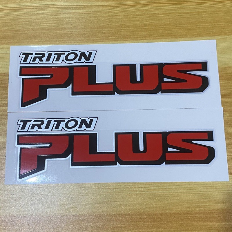 สติ๊กเกอร์-triton-plus-สีแดง-ปี-2019-ติดข้างท้ายกระบะ-มิตซูบิชิ-ไทรทัน-ราคาต่อชุด-มี-2-ชิ้น