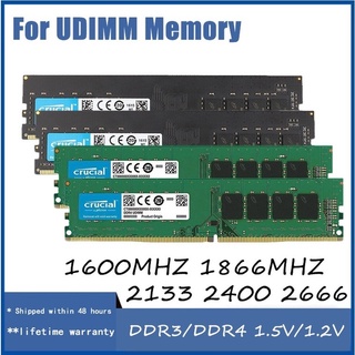 Crucial 4GB 8GB 16GB DDR4 2133MHz 2400MHz 2666MHz DDR3 1066MHz 1333MHz 1600MHz UDIMM RAM DIMM Memória Memory Desktop PC3