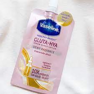 Vaseline Healthy Bright GLUTA-HYA Serum Burst Lotion Dewy Radiance วาสลีนเฮลธี้ ไบร์ท กลูต้า-ไฮยา เซรั่ม แบบซอง