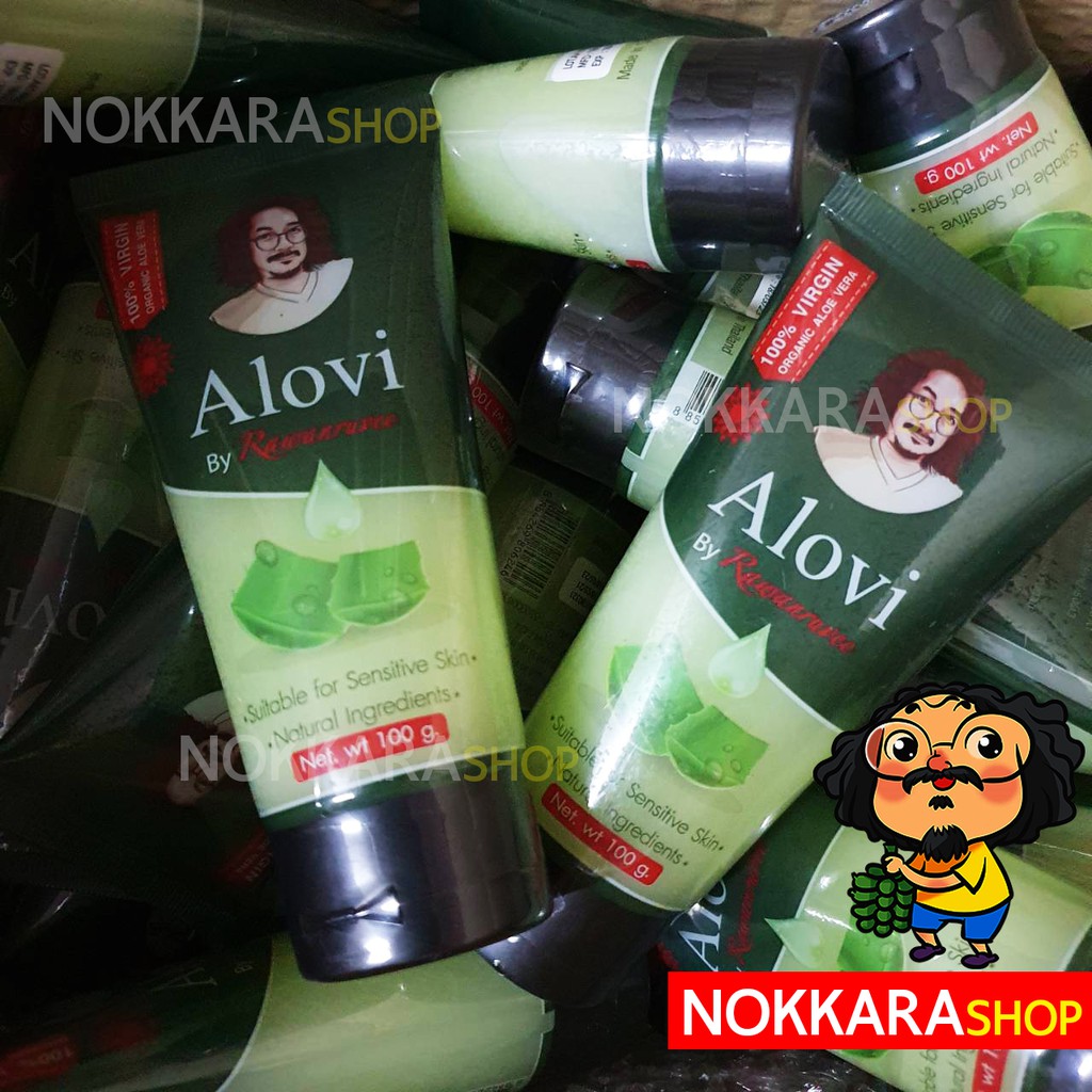 รูปภาพสินค้าแรกของAlovi เจลว่านหางจระเข้ ป๋าสันติ หมอนอกกะลา อโลวี Aloe Vera fresh gel บำรุง ป้องกันผิว ลดการอักเสบ