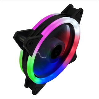 ชุดพัดลม ระบายความร้อน เคส RGB COOLMOON Dual Aperture Fan 12cm สินค้าใหม่ ส่งเร็ว ประกัน CPU2DAY