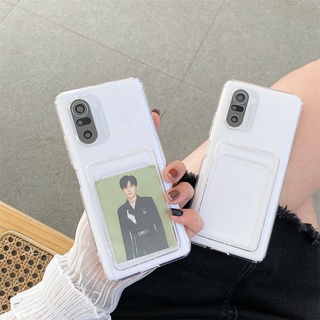 เคสโทรศัพท์มือถือ แบบใส ป้องกันเลนส์กล้อง พร้อมช่องใส่บัตร สําหรับ Samsung A73 A53 A33 A23 A13 5G A03 M23 M33 M53 M12 A52s A72 A52 A32 A22 A12 A71 A51 A31 A21s A30 A20 A50s A30s A50