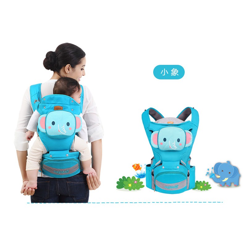 ภาพสินค้าเป้อุ้มเด็กหน้ารูปสัตว์ Carrier+Hip Seat จากร้าน lala168888 บน Shopee ภาพที่ 2