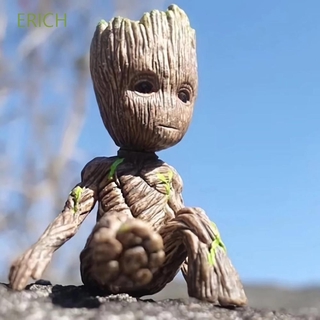 Erich โมเดลฟิกเกอร์ Tree Man Groot 6 ซม. ขนาดมินิของเล่นสําหรับเด็ก