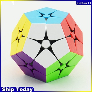 Arthur รูบิคปริศนา 2x2 Megaminx Speed Cube Dodecahedron ของขวัญวันเกิดคริสต์มาส สีดํา สําหรับเด็กผู้ชาย