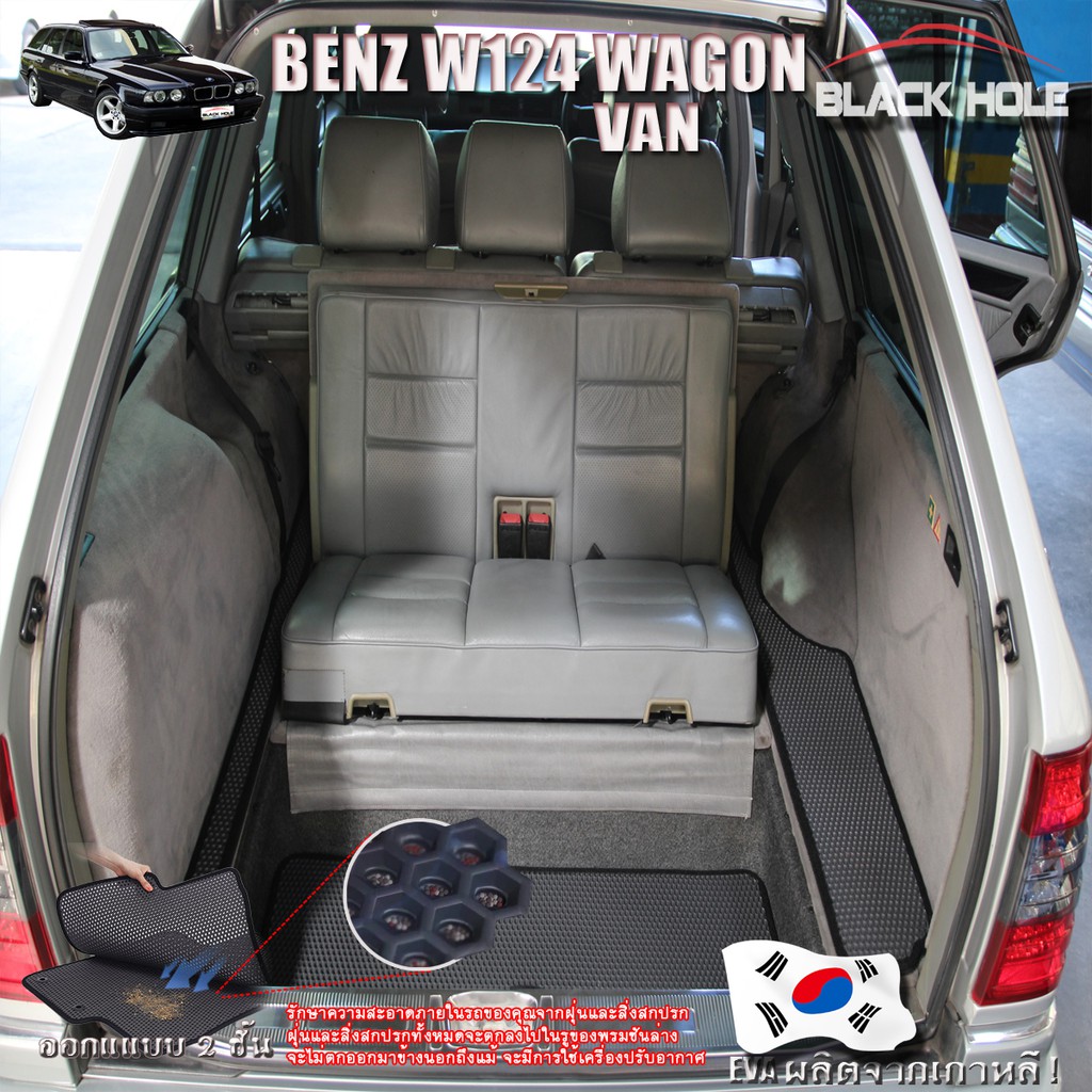 benz-w124-320te-wagon-van-1985-1996-พรมรถยนต์-w124-320te-220te-230te-300te-wagon-พรมเข้ารูป2ชั้นแบบรูรังผึ้ง-doublemat