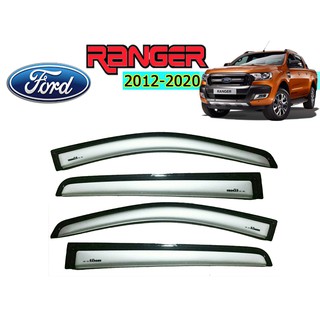 กันสาด/คิ้วกันสาด ฟอร์ด เรนเจอร์ Ford Ranger ปี 2012-2020 4 ประตู  สีบรอนซ์