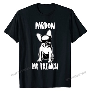 เสื้อยืดโอเวอร์ไซส์เสื้อยืด ผ้าฝ้าย พิมพ์ลาย Pardon My French | เสื้อยืด พิมพ์ลายสุนัขบู็อกตลก สไตล์ฝรั่งเศส สุดเท่ เลือ