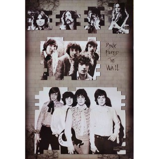 โปสเตอร์ รูปถ่าย วง ดนตรี ร็อก Pink Floyd 1965-95 POSTER 24"x35" Inch English Rock Band Wall