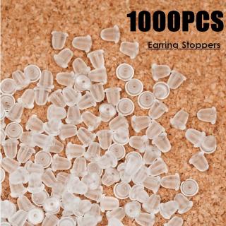 1000Pcs Soft Clear Silicone Earring Backs Safety Rubber Stopper DIY Jewelry Accessories 4MM