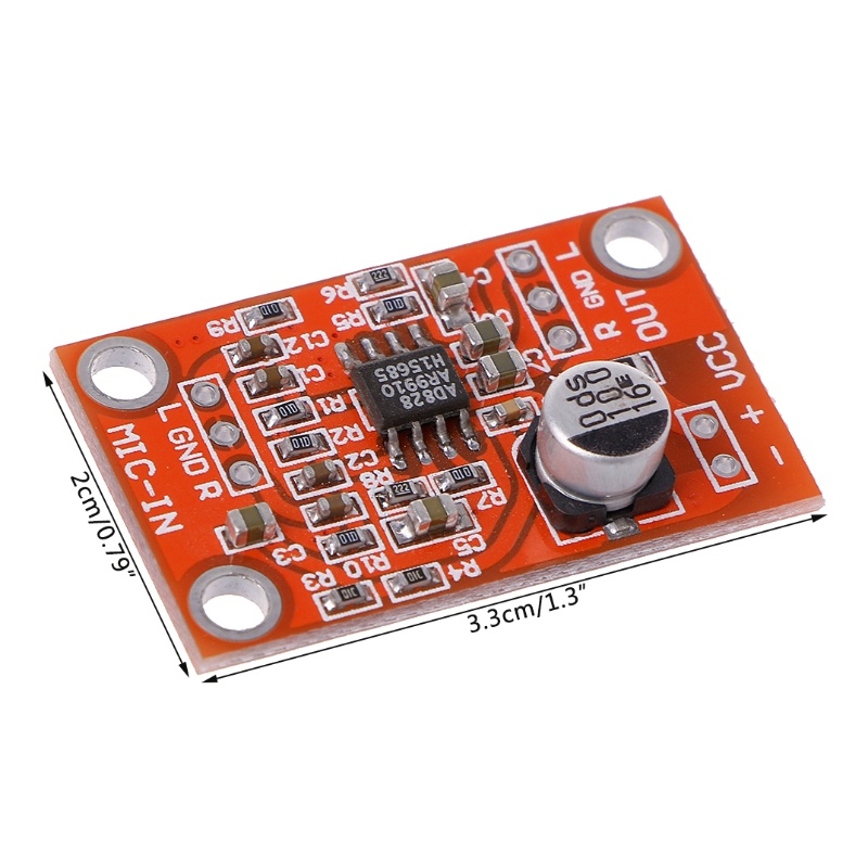 ev-ad828-บอร์ดโมดูลพรีแอมป์ไมโครโฟนไดนามิก-สําหรับ-dc-3-8v